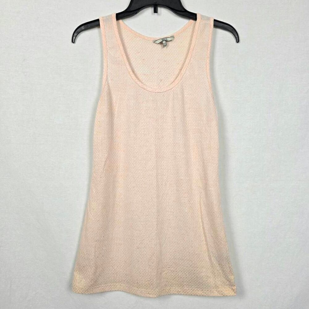 BKE Beige Textured Sleeveless Tank Top Women’s Medium Made in USA